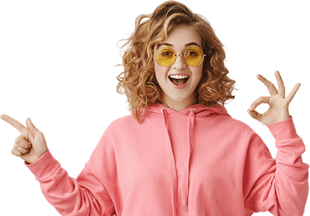 Woman pointing