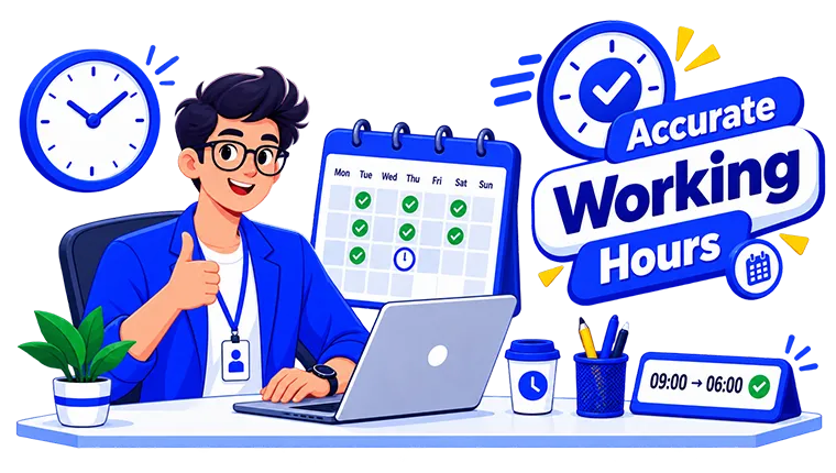 Overtime and work-hour tracking in IHPAYROLL attendance software