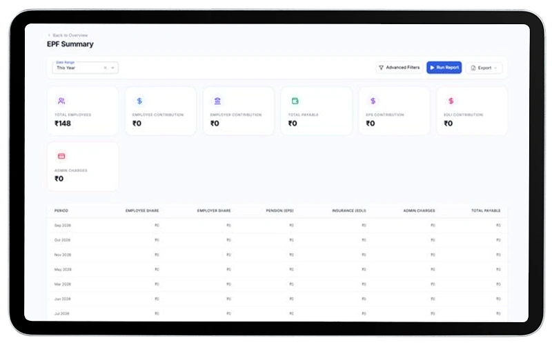 Attendance Management Interface