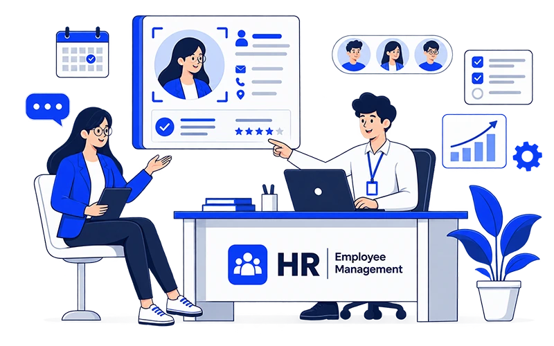 PAYROLL HR Software Illustration