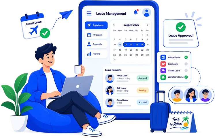 IHPAYROLL Leave Management Software Dashboard